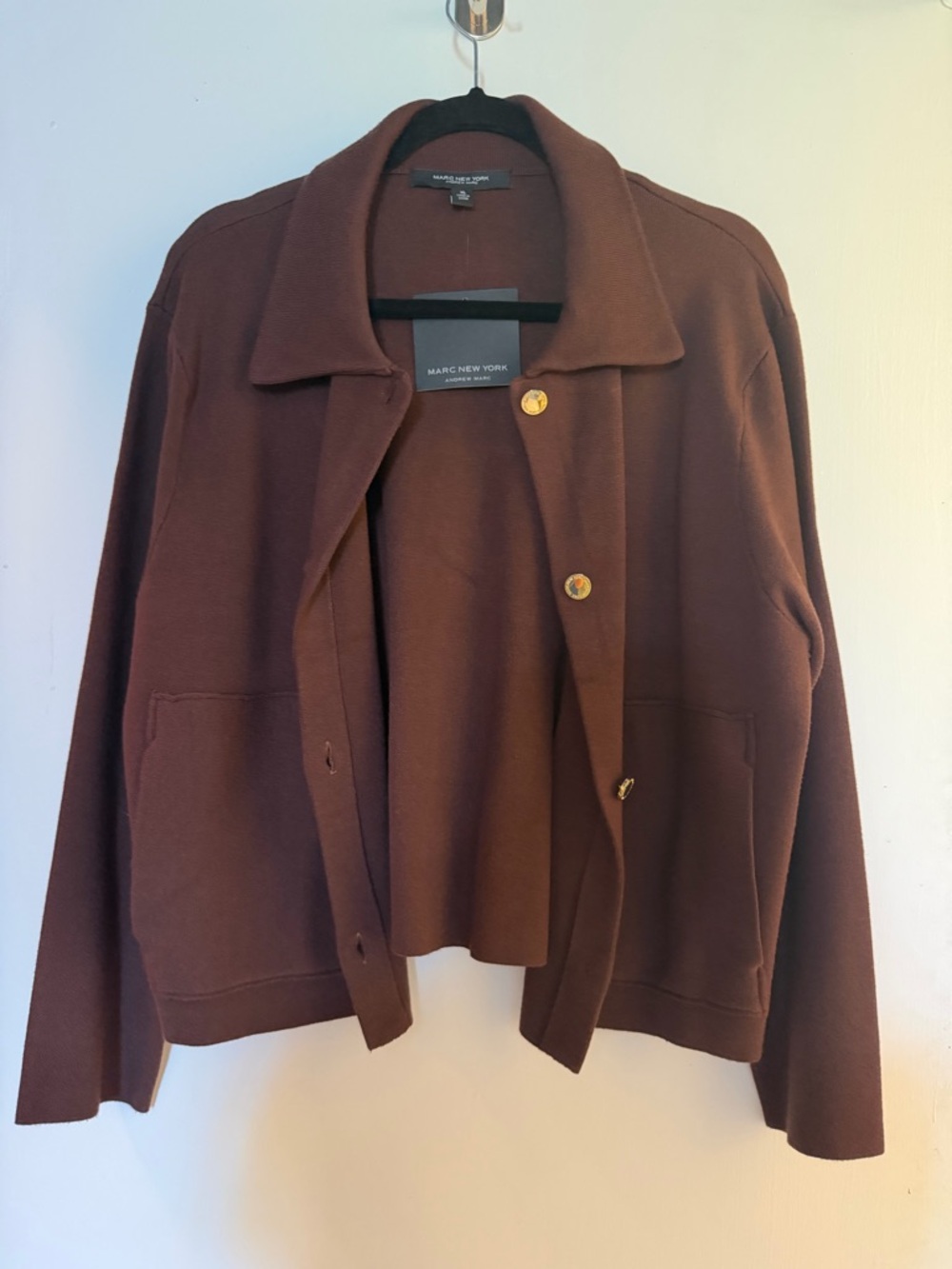 Marc New York Women's Brown Button-Front cardigan